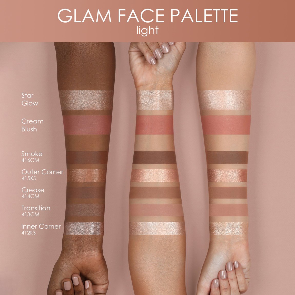 NATASHA DENONA GLAM FACE PALETTE - LIGHT