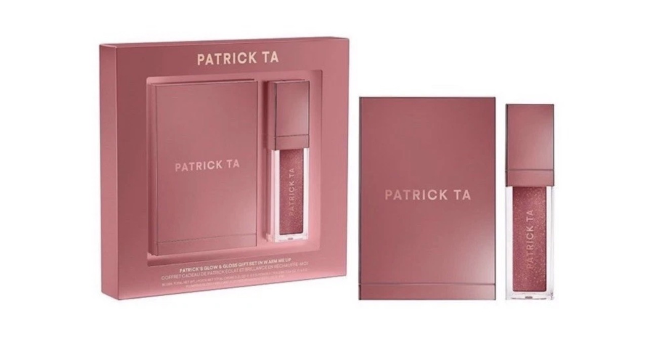 Patrick Ta Holiday Gloss/ Glow Set: Blush Duo & Lip Gloss On Holiday/Warm Me Up - Imagem 3