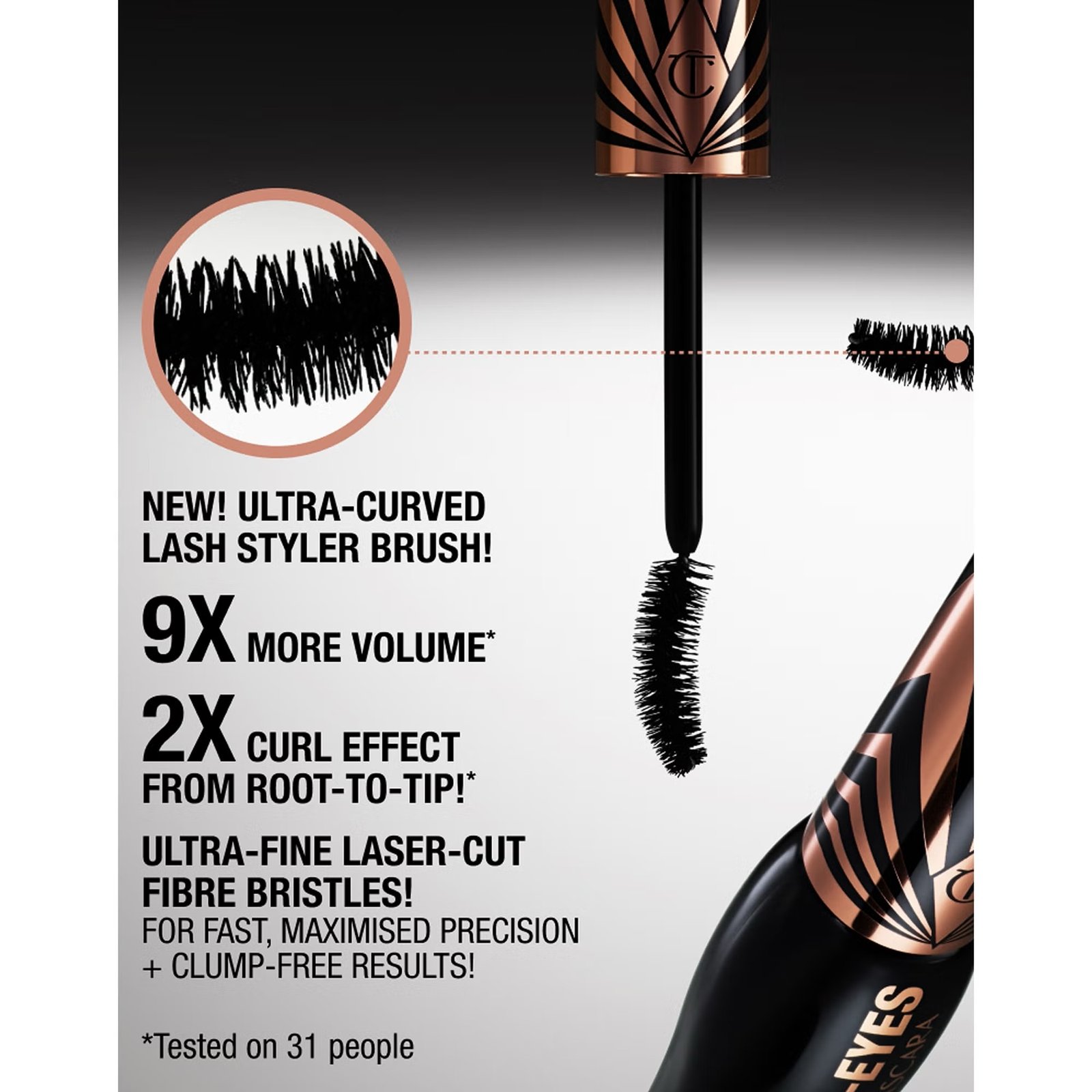 Charlotte Tilbury Exaggereyes Volume Mascara - Black 10ml - Imagem 2
