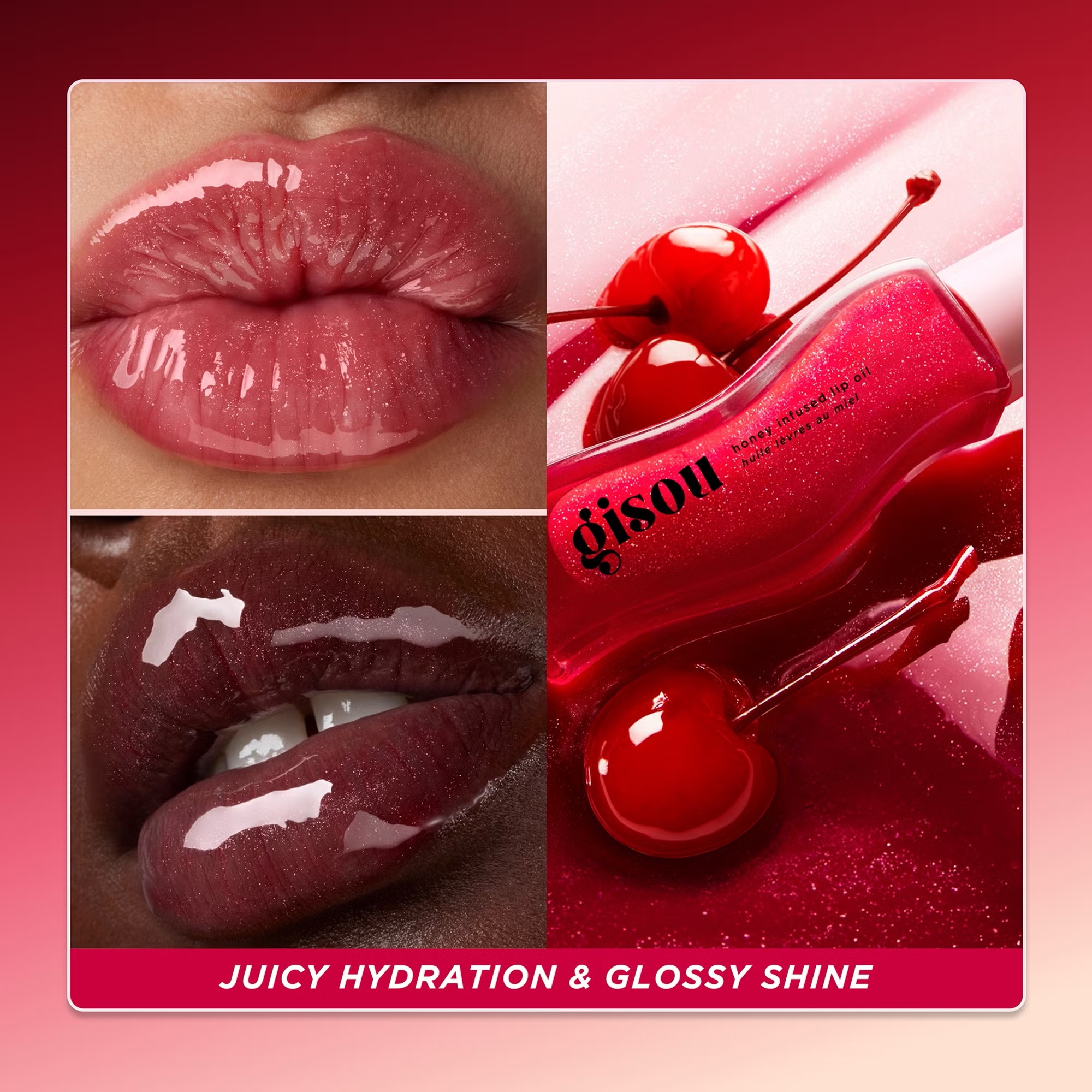 Gisou Honey Infused Lip Oil 8ml - Cherry on the Cake - Imagem 3