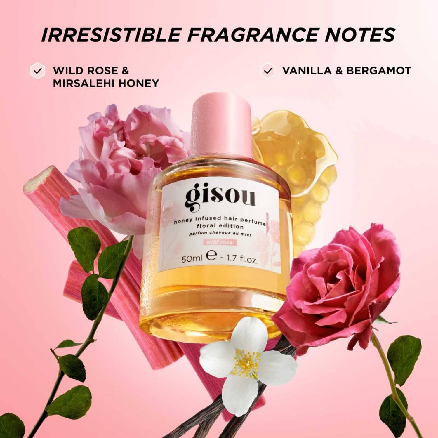GISOU HONEY INFUSED HAIR PERFUME FLORAL EDITION 50ML – WILD ROSE