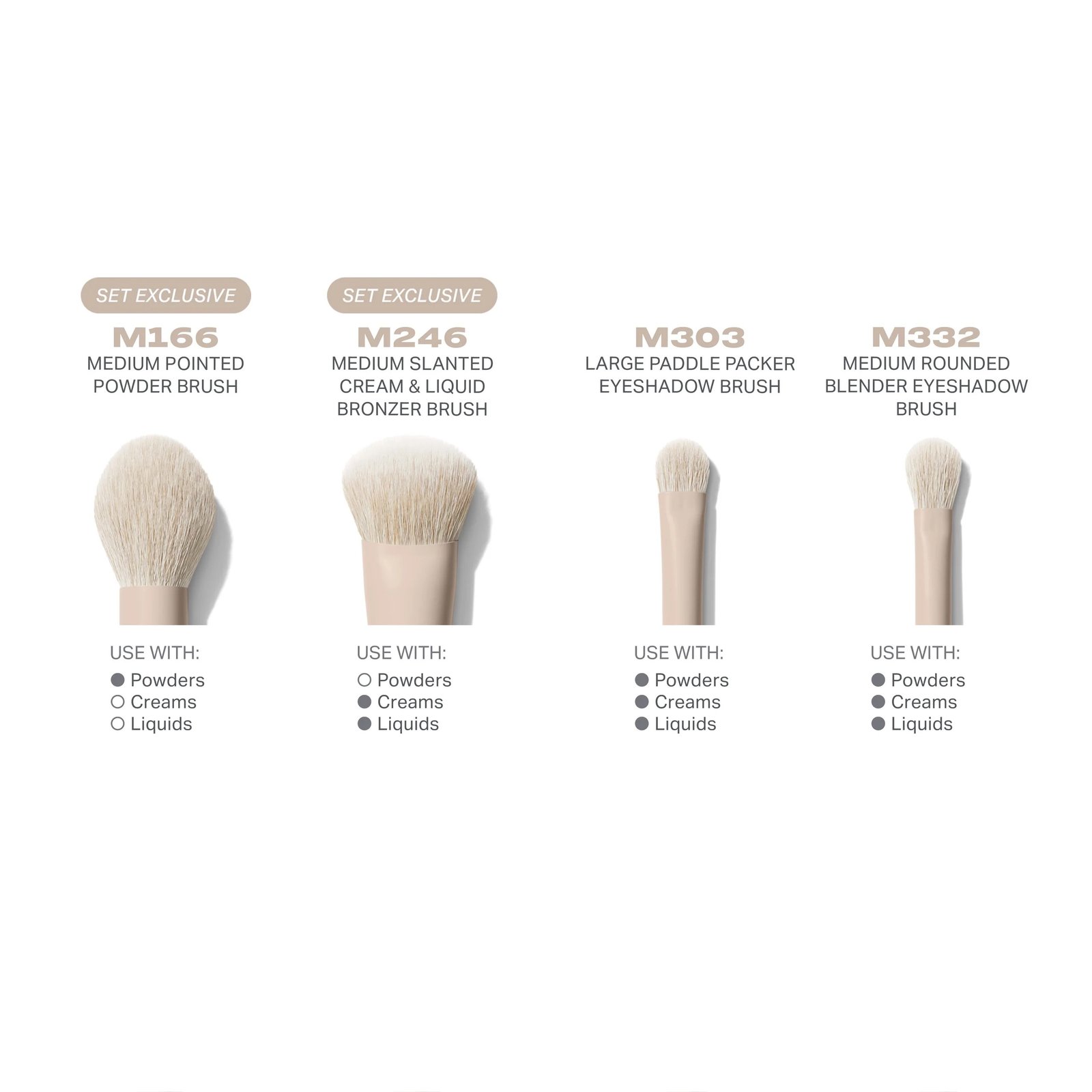 Morphe Oat Latte 5-Piece Face & Eye Brush Set - Imagem 3