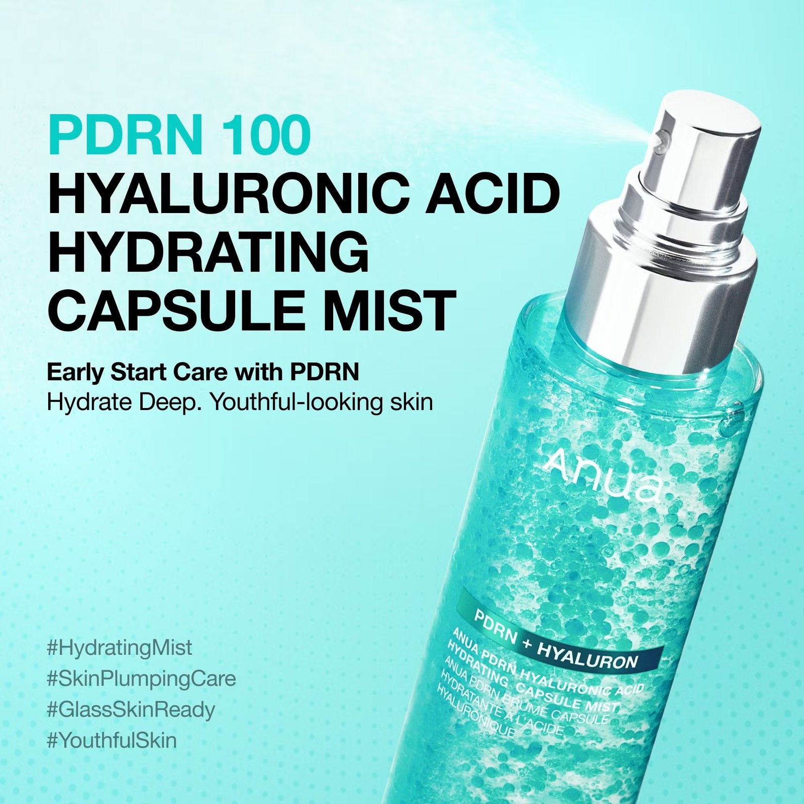 Anua PDRN Hyaluronic Acid Hydrating Capsule Mist 100ml - Imagem 2