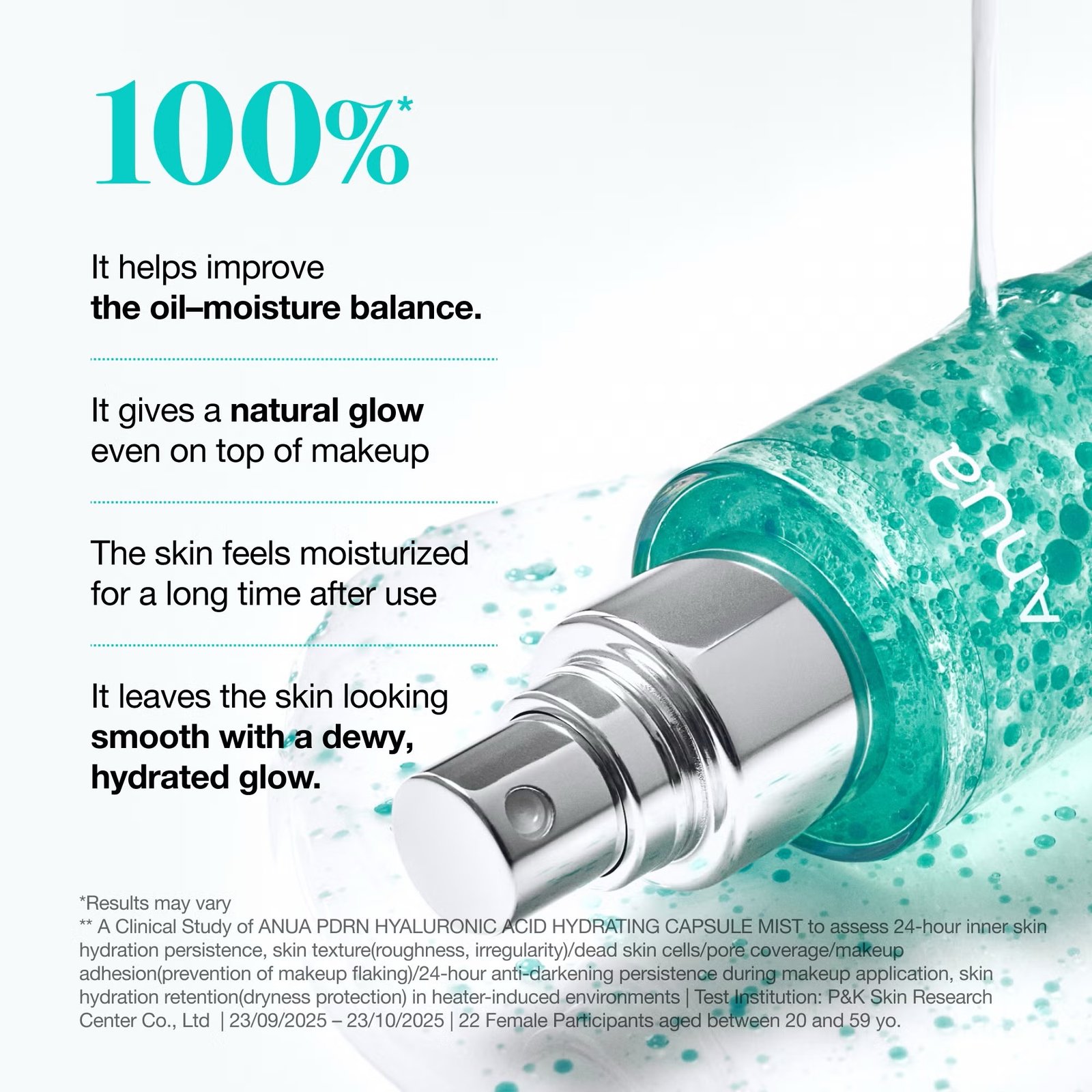 Anua PDRN Hyaluronic Acid Hydrating Capsule Mist 100ml - Imagem 4